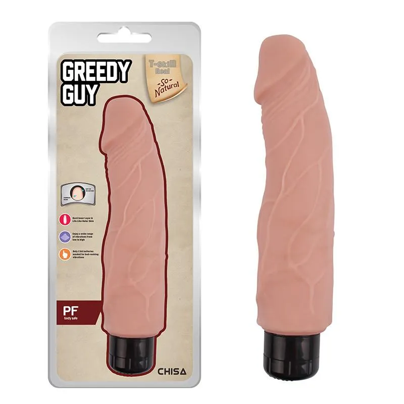 Мек реалистичен вибратор 24cm Greedy Guy Flesh