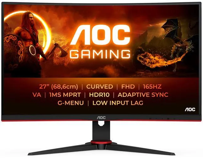 Монитор AOC 27" C27G2E/BK, CURVED, FHD, 165Hz, 1ms
