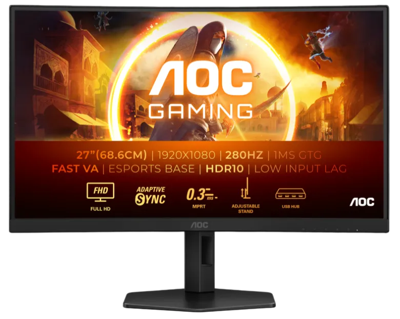 AOC GAMING 27" C27G4ZXU CURVED VA FHD HAS 280Hz