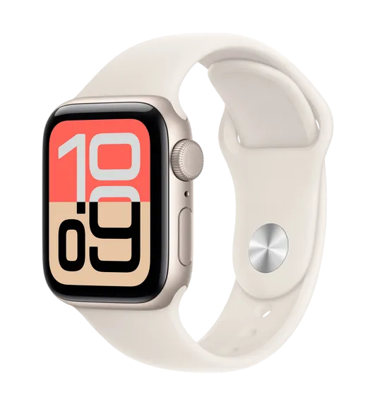 Apple Watch SE 3 GPS 44mm Starlight Aluminium Case with Starlight Sport Band - M/L