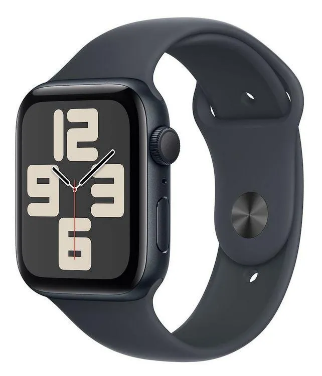 Apple Watch SE v3 GPS 44mm Midnight Aluminium Case with Midnight Sport Band - S/M - mxej3qv/a