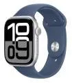 Apple Watch Series 10 GPS 42mm Silver Aluminium Case with Denim Sport Band - M/L - mwwc3qv/a