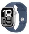 Apple Watch Series 10 GPS 42mm Silver Aluminium Case with Denim Sport Band - S/M - mwwa3qv/a