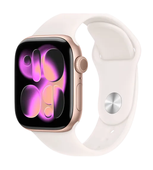 Apple Watch Series 11 GPS 42mm Rose Gold Aluminium Case with Light Blush Sport Band - S/M
