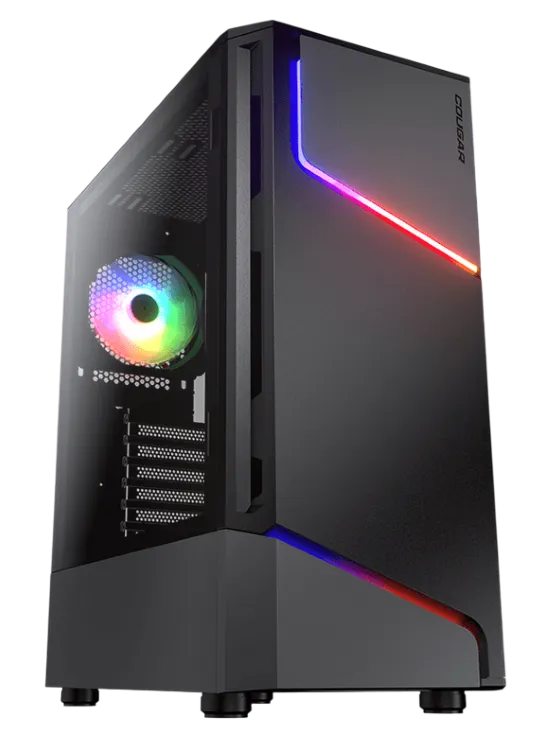 ATX Case Cougar MX360 RGB Tempered Glass w/1x120mm A-RGB Fan