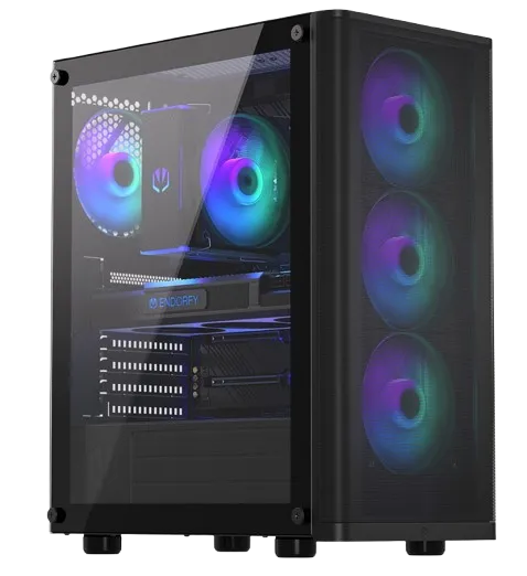 ATX Case ENDORFY Ventum 200 ARGB Tempered Glass w/4x120mm ARGB Fans