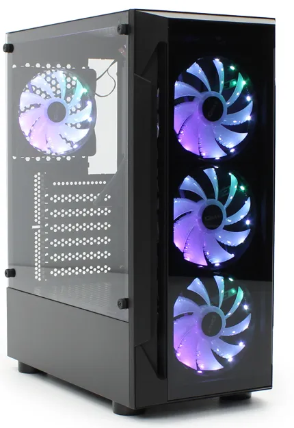 ATX Case IG-Max NJ1903-7700L Reflex 4F Tempered Glass w/4x120mm A-RGB Fans w/700W 80 PLUS PSU