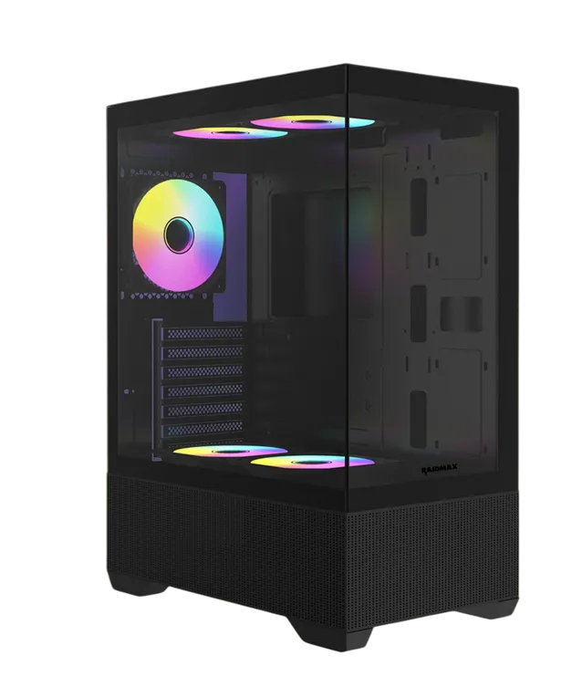 ATX Case Raidmax Infinita i802 Air Tempered Glass w/5x120mm A-RGB Fans w/650W 80 PLUS PSU