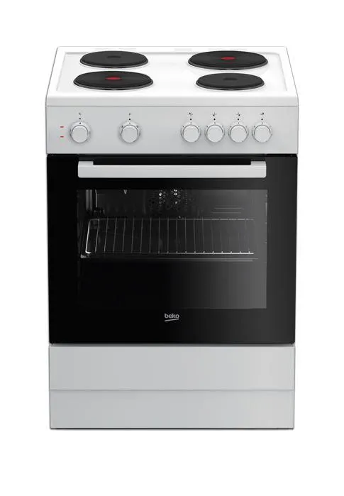 Шпорет BEKO FSE66000GW, 60cm, 4рингли, 66l рерна, бел