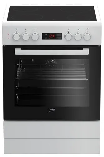 Шпорет BEKO FSE67300GW, 60cm, керамичка плотна, 66l рерна, бел