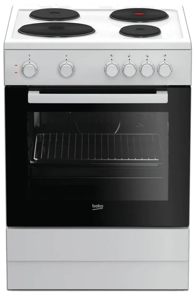 Шпорет BEKO FSS66001GW, 60cm, 4рингли, 71l рерна, бел