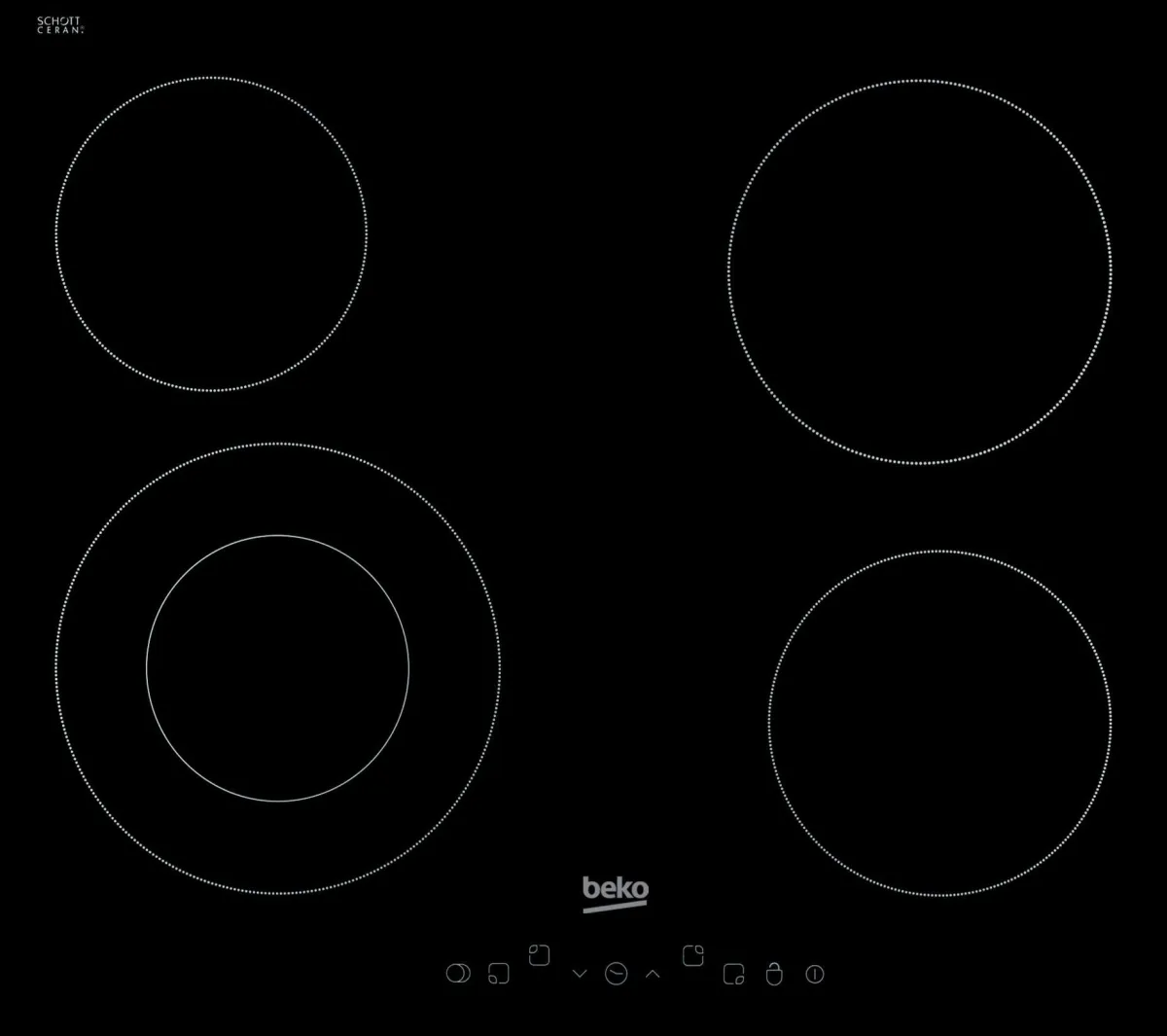 Стаклокерамичка плотна BEKO HIC 64402 T, 4 зони, Hob контрол
