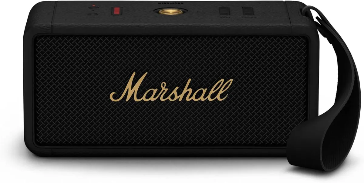 BT звучник MARSHALL MIDDLETON BLACK AND BRASS, 60W, 20h