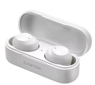 Слушалки CANYON TWS-1 White CNE-CBTHS1W, 5.0, 45 mAh