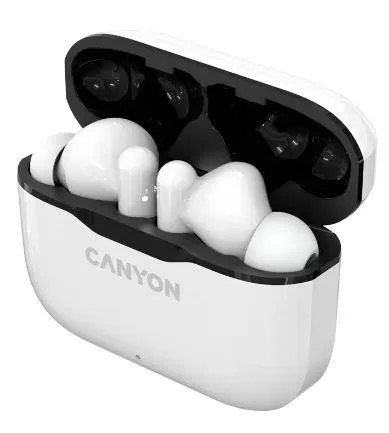 Слушалки CANYON TWS-3 White CNE-CBTHS3W, 5.0, 35 mAh