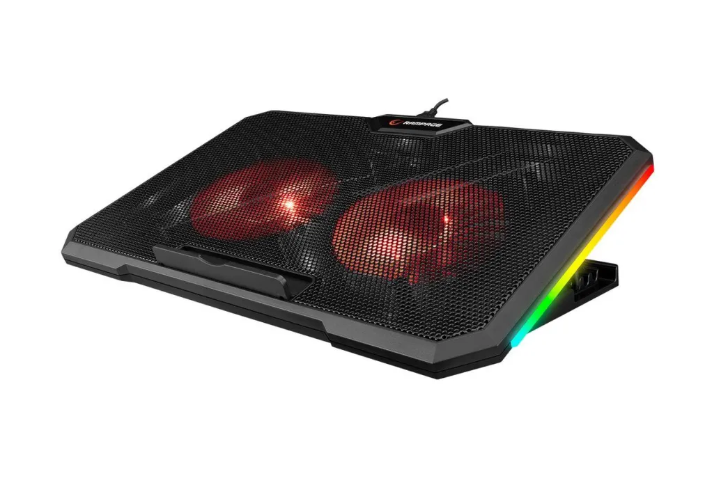 Cooler ADDISON Rampage AD-RC12 2 Fan 2 USB RGB Illuminated 15"-17" Black