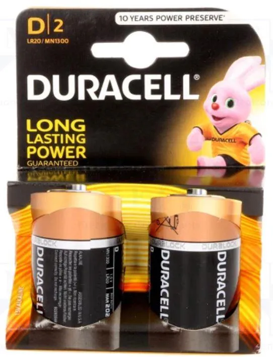 DURACELL Alcaline Basic LR20 D 2pcs