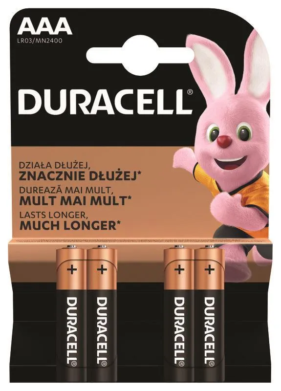 Алкални батерии DURACELL Basic AAA 4pcs DURALOCK