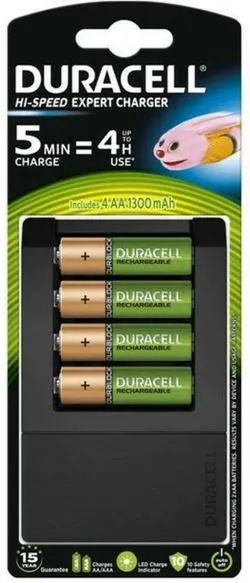 Батерии + полнач DURACELL CEF 15 4AA