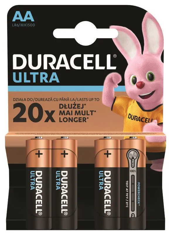 Алкални батерии DURACELL Ultra AA 4pcs