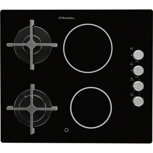 Комбиниран керамичка плотна ELECTROLUX EGE6172NOK, 60cm, 2зони+2плин