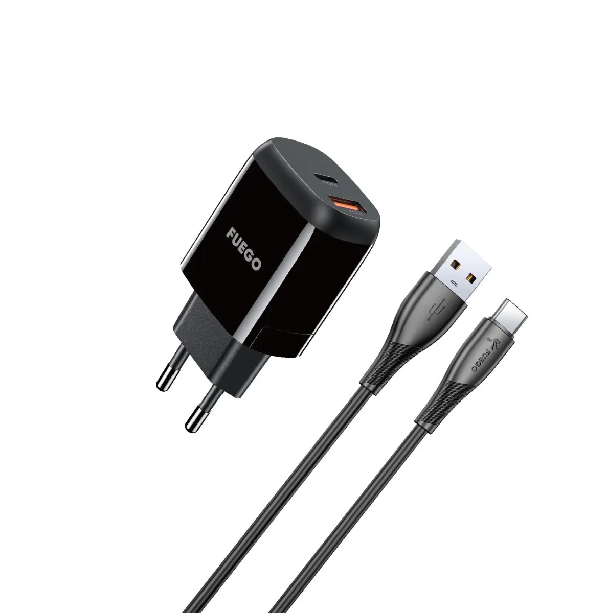 FUEGO 20W + TYPE C CABLE 1m (FGC20W) Black