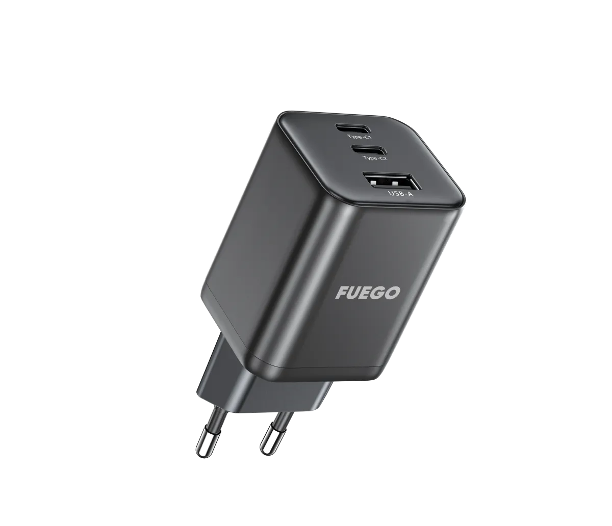 FUEGO GaN SUPER FAST CHARGE Type-C (65W) + USB-A (27W) (FG65W)