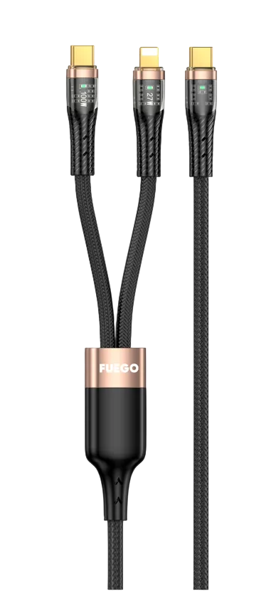 Fuego (Type C to Type C; Type C to Lightning) 2m (FG231) Black