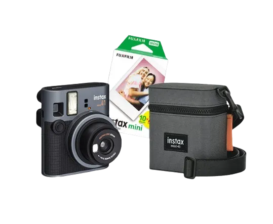FUJIFILM INSTAX MINI 41 BLACK + 10 MINI FILM + CASE