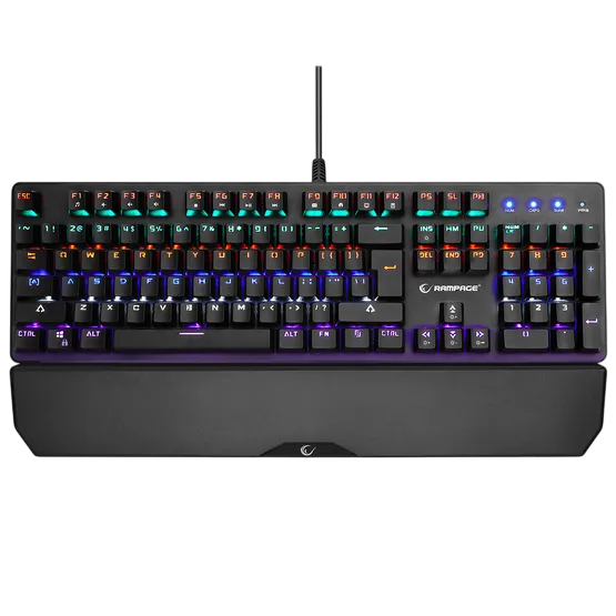 Gaming Keyboard Rampage KB-R86 Umbra Mechanical Red Switches RGB Black