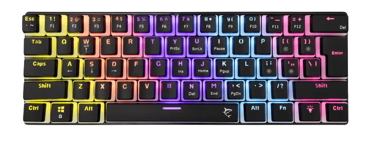 Gaming Keyboard White Shark Ashiko 2 Mechanical Blue Switches 61 Keys Black
