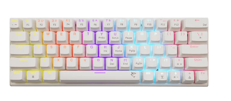 Gaming Keyboard White Shark Wakizashi 2 Mechanical Red Switches 63 Keys White
