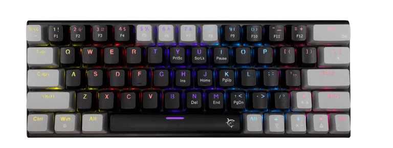 Gaming Keyboard White Shark Wakizashi 2 Mechanical Red Switches 63 Keys Black/Gray