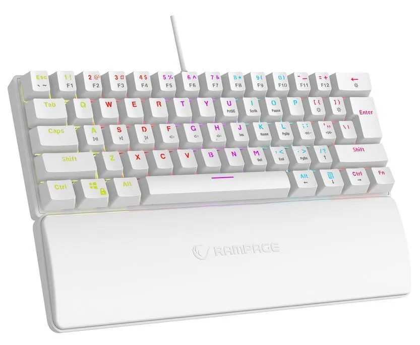 Gaming тастатура RAMPAGE PLOWER K60 WHT