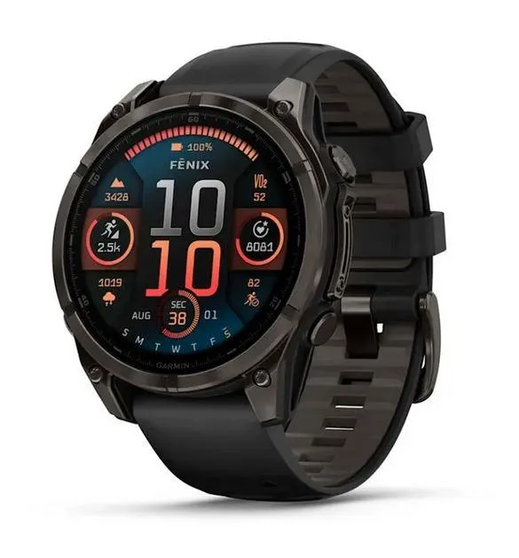 GARMIN FENIX 8 AMOLED 47 mm Slate Gray Black Silicone Band