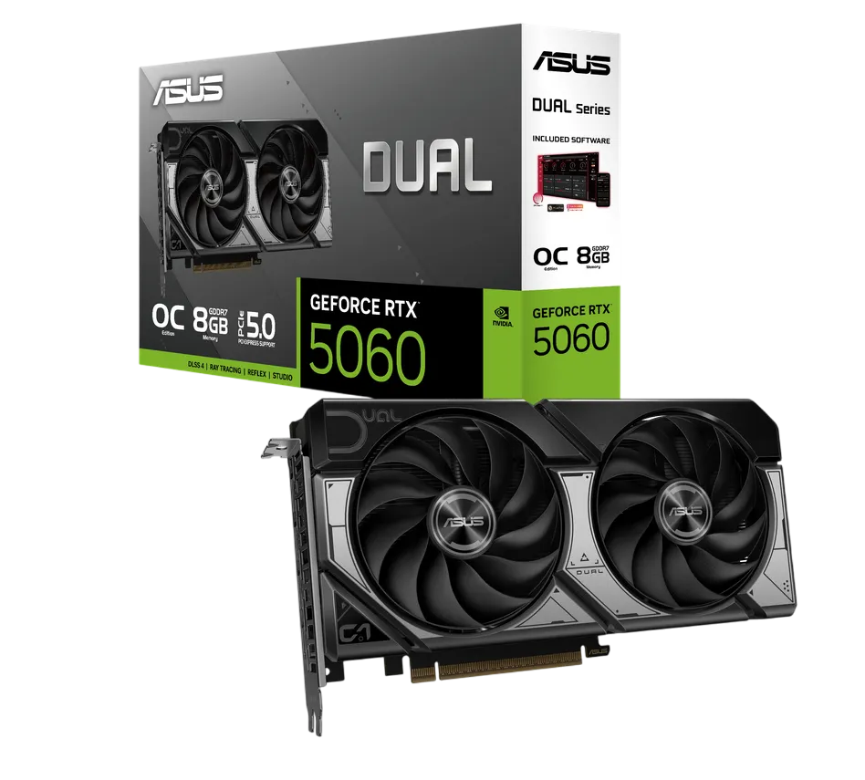 GPU ASUS Dual GeForce RTX 5060 OC Edition 8GB GDDR7 3xDP/HDMI (DUAL-RTX5060-O8G)