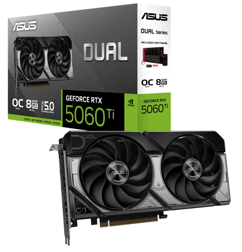 GPU ASUS Dual GeForce RTX 5060 Ti OC Edition 8GB GDDR7 3xDP/HDMI (DUAL-RTX5060TI-O8G)