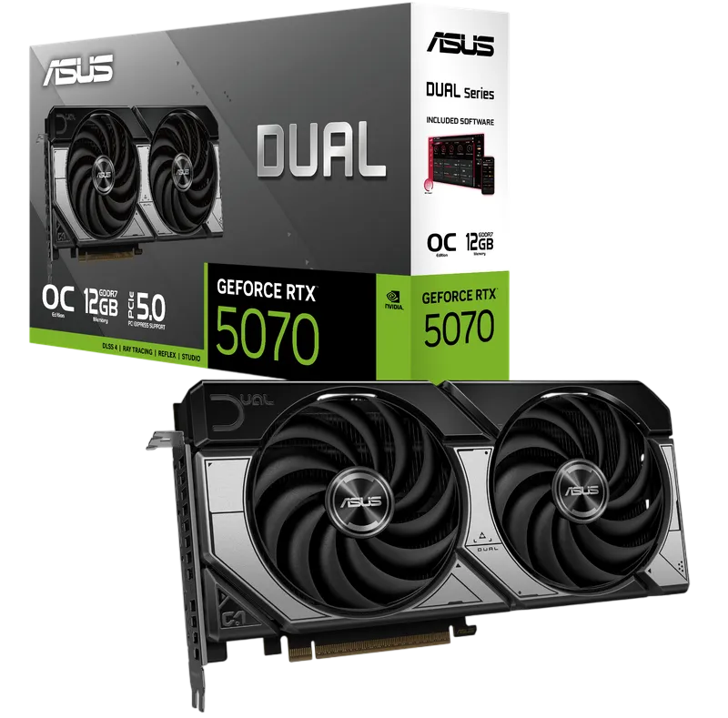 GPU ASUS Dual GeForce RTX 5070 OC Edition 12GB GDDR7 3xDP/HDMI (DUAL-RTX5070-O12G)