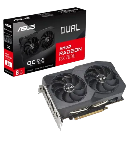 GPU ASUS Dual Radeon RX 7600 OC Edition 8GB GDDR6 3xDP/HDMI (DUAL-RX7600-O8G-V2)