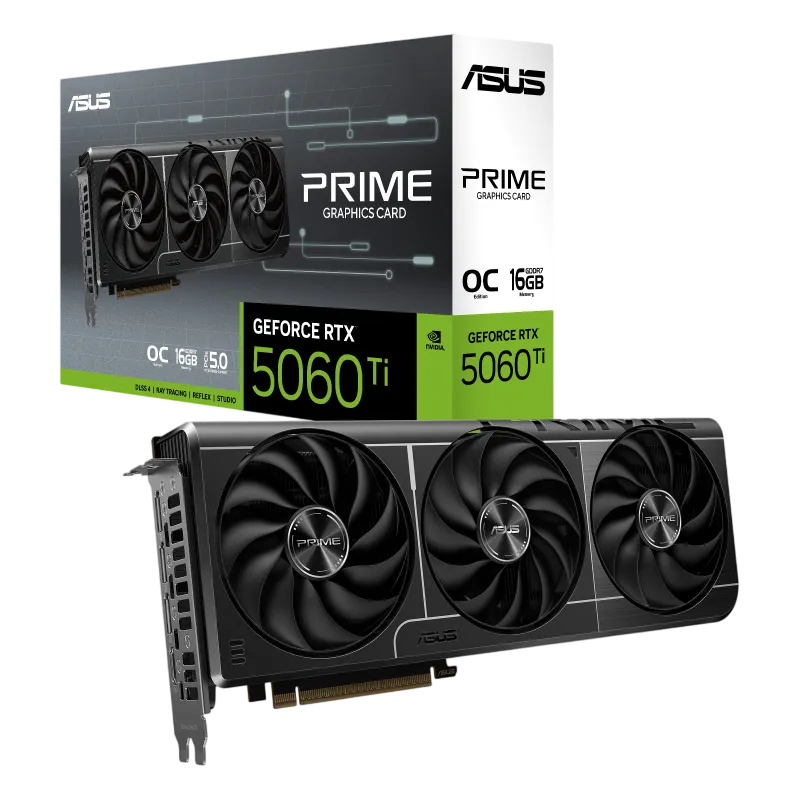 GPU ASUS PRIME GeForce RTX 5060 Ti OC Edition 3 Fan 16GB GDDR7 3xDP/HDMI (PRIME-RTX5060TI-O16G)