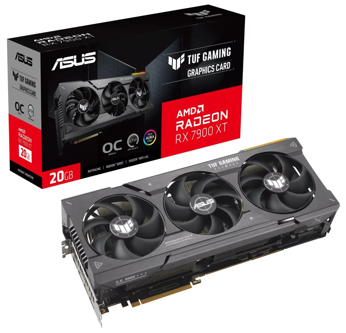 GPU ASUS TUF Gaming Radeon RX 7900 XT OC Edition 20GB GDDR6 3xDP/HDMI (TUF-RX7900XT-O20G-GAMING)