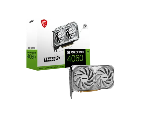 GPU MSI GeForce RTX 4060 VENTUS 2X WHITE OC 8GB GDDR6 3xDP/HDMI