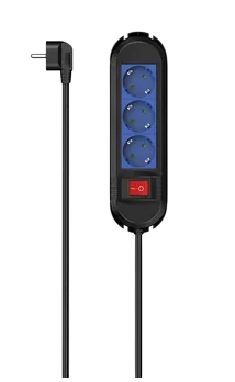 HAMA 3-way / Switch / Wall Mounting / 1.5m Black/Blue - 223043