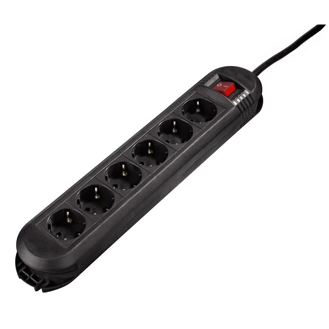 Продолжен кабел HAMA Color 6-way Black 3m