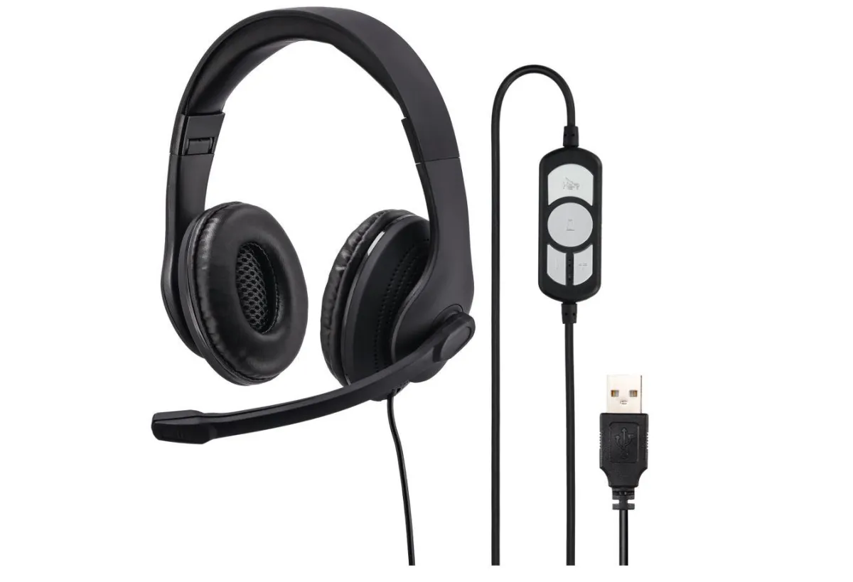 Слушалки HAMA HS-USB300 USB Black
