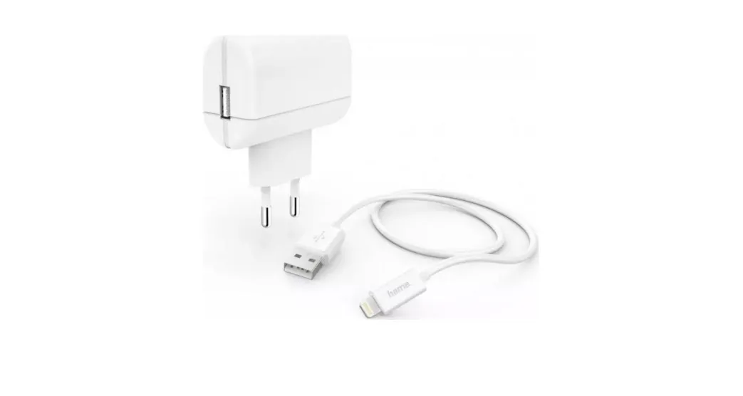 Полнач HAMA + Lightning cable 12W 2.4A White