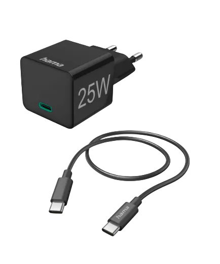 HAMA Power Adapter 25W with cable Type C - Type C (201623)