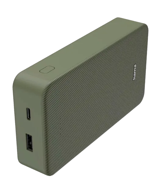 HAMA Power Bank 20000mAh, Outputs: USB-C, USB-A, Green (201716)