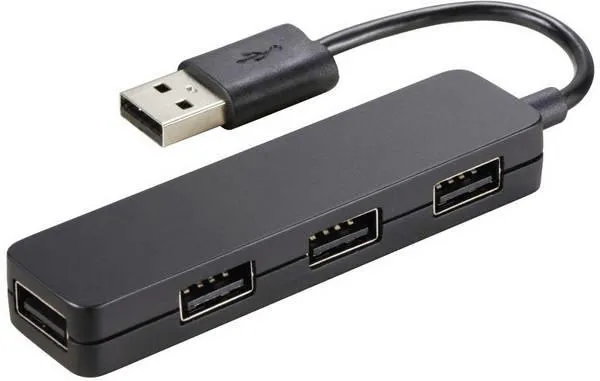 Адаптер HAMA USB HUB 2.0 Black
