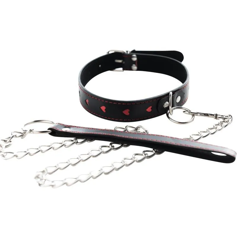 Чокер срце со поводник Heart Collar and Leash